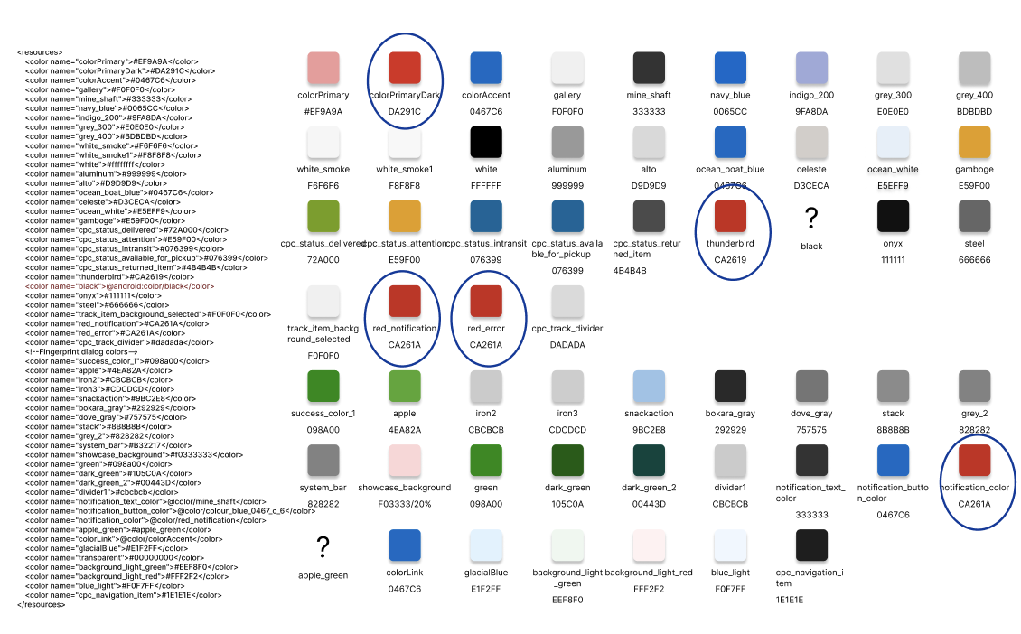 Dark mode colour tokens and accessibility checks